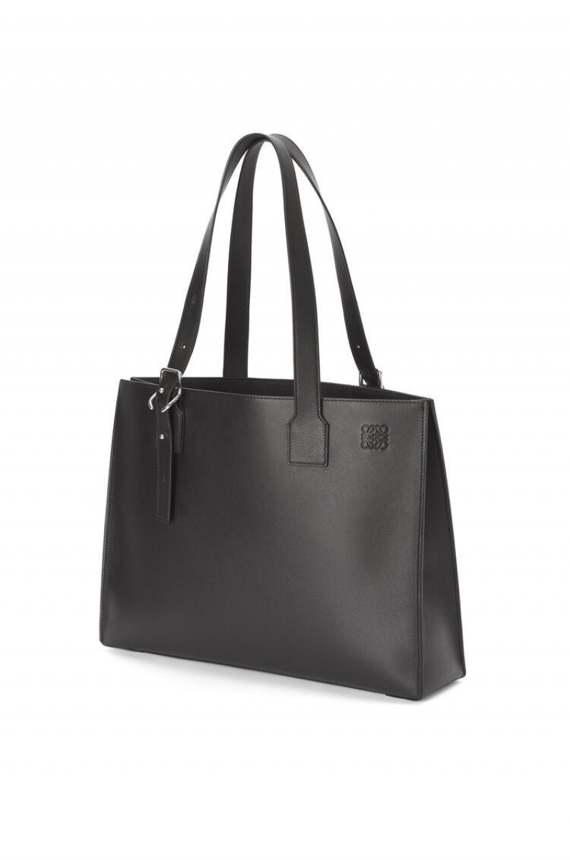 Bolso Tote Loewe Hebilla Horizontal tote in classic calfskin Hombre Negras | 284ZPUHLE