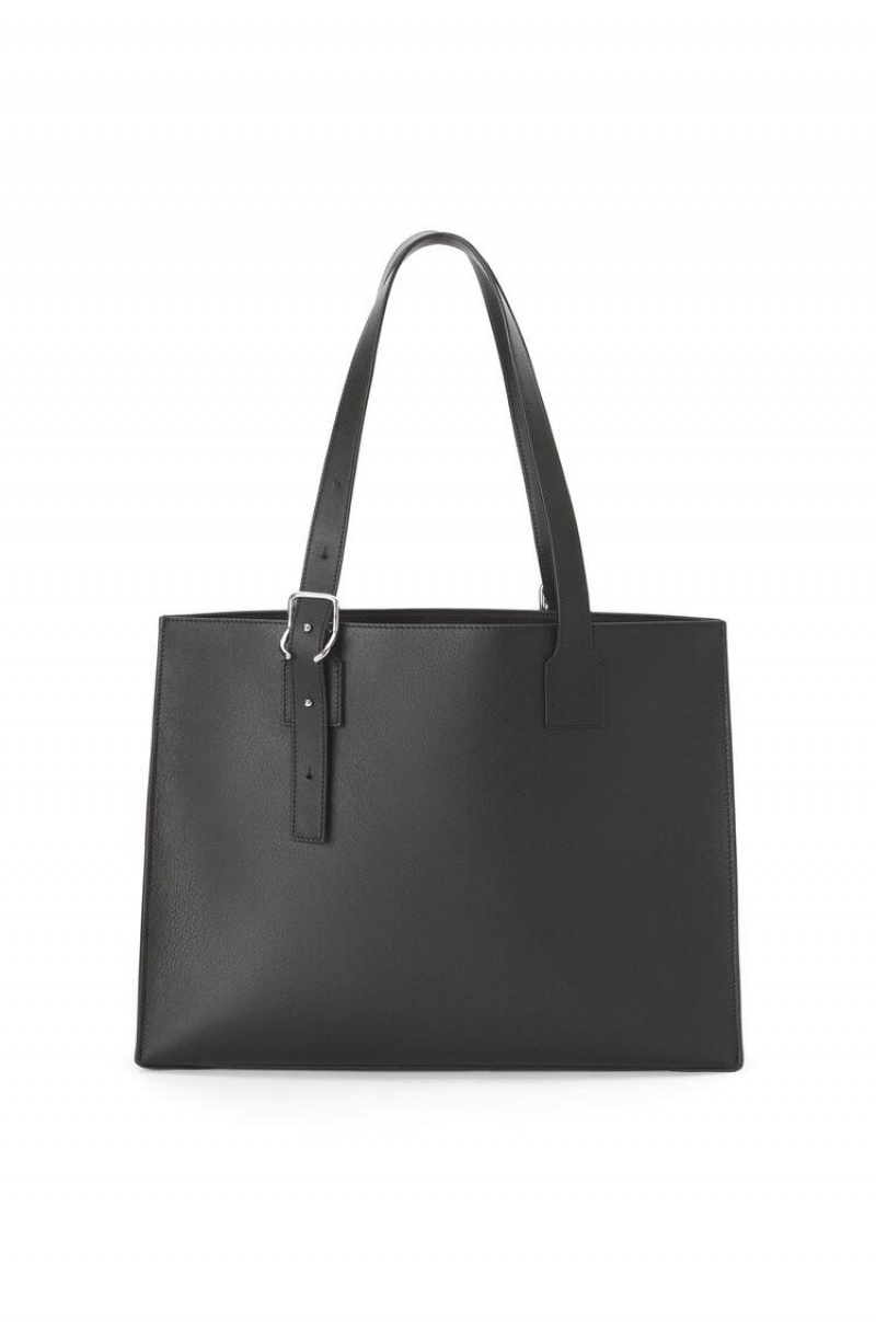 Bolso Tote Loewe Hebilla Horizontal tote in classic calfskin Hombre Negras | 284ZPUHLE