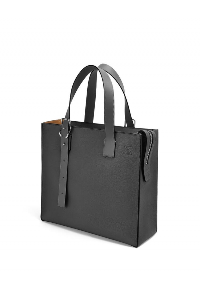 Bolso Tote Loewe Hebilla Zip tote in soft grained calfskin Hombre Negras | 567MASJQI