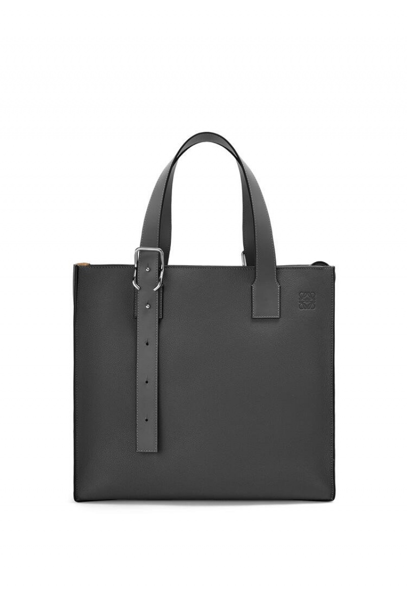 Bolso Tote Loewe Hebilla Zip tote in soft grained calfskin Hombre Negras | 567MASJQI