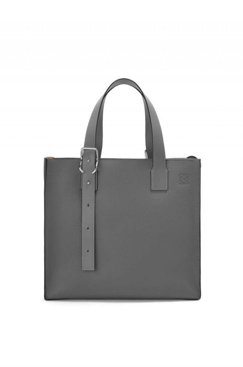 Bolso Tote Loewe Hebilla Zip tote in soft grained calfskin Hombre Anthracite | 501XBGDWQ