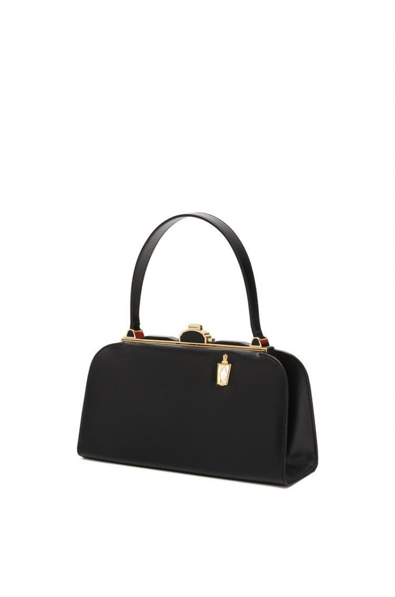 Bolso Tote Loewe Lantern bag in box calfskin Mujer Negras | 743ZUIDBW