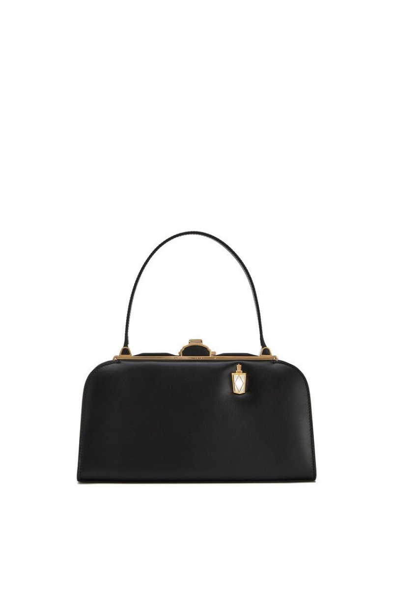 Bolso Tote Loewe Lantern bag in box calfskin Mujer Negras | 743ZUIDBW