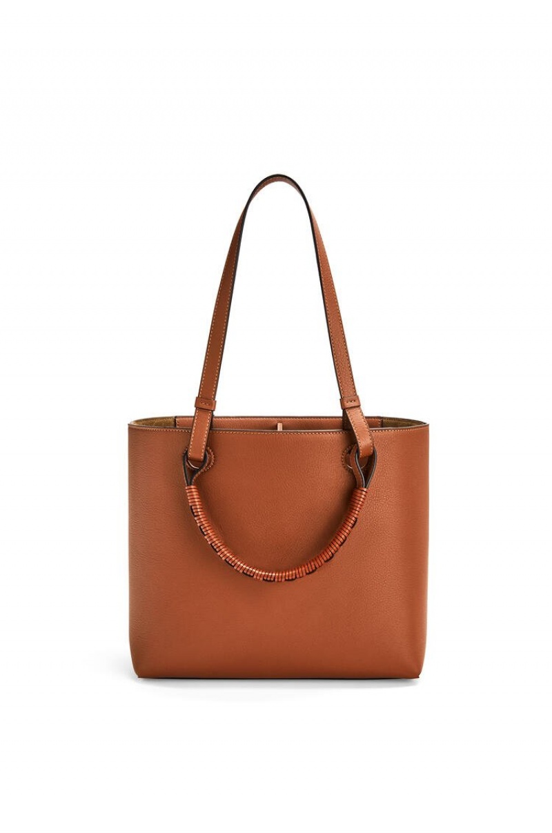 Bolso Tote Loewe Small Anagram Tote bag in classic calfskin Mujer Tan | 081GREUPT