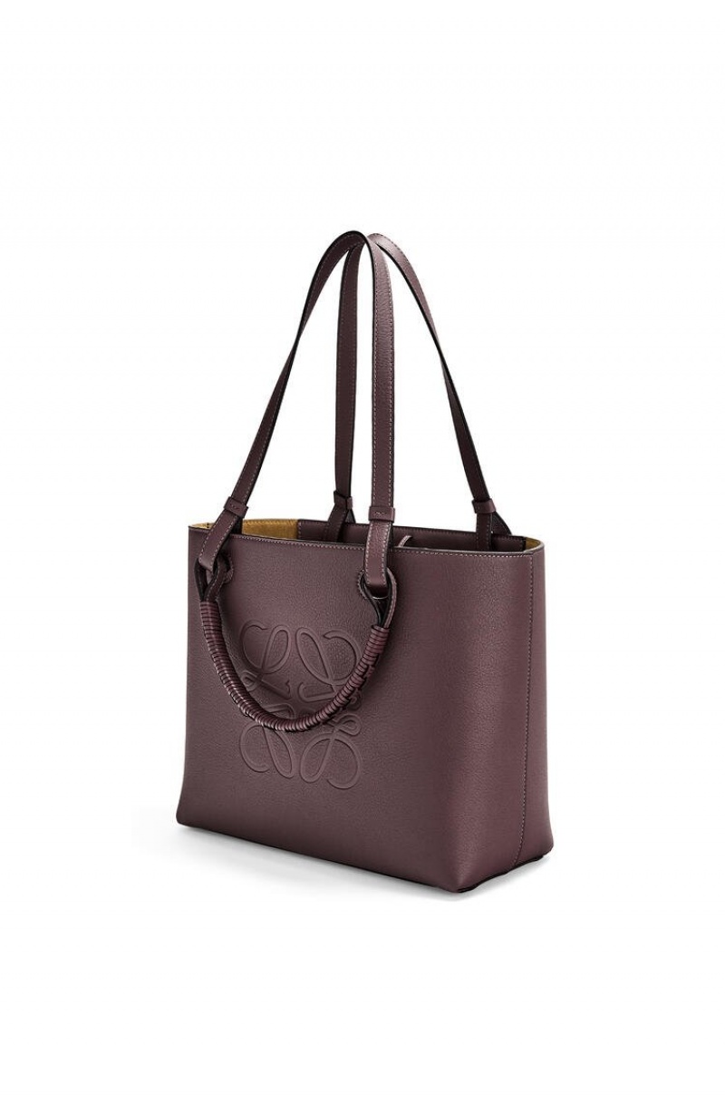 Bolso Tote Loewe Small Anagram Tote bag in classic calfskin Mujer Prune | 260IJNAVD