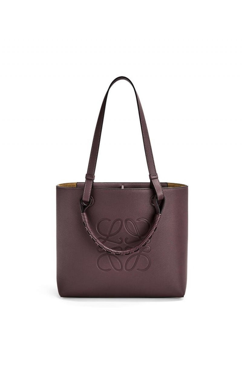 Bolso Tote Loewe Small Anagram Tote bag in classic calfskin Mujer Prune | 260IJNAVD