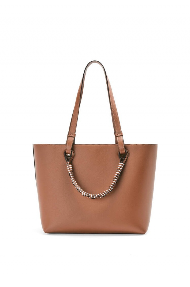 Bolso Tote Loewe Small Anagram Tote in classic calfskin Mujer Blancas | 765ONXYDQ