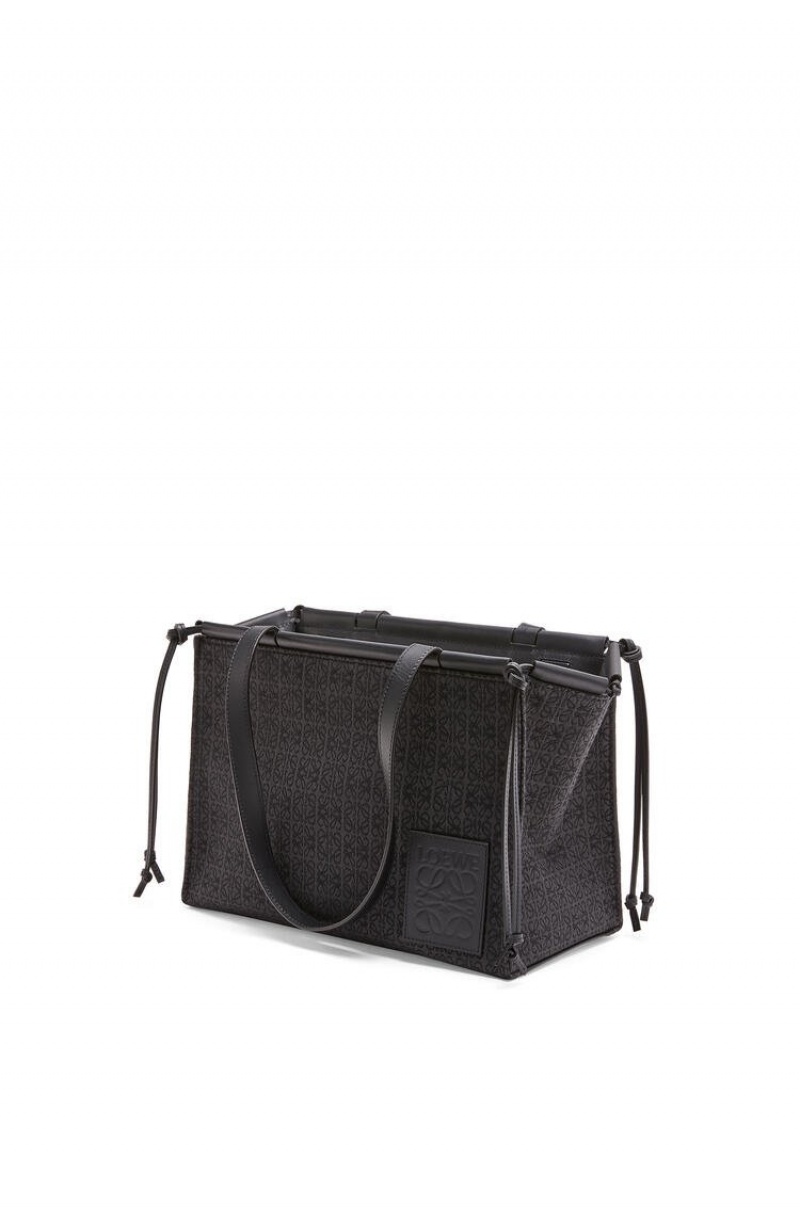 Bolso Tote Loewe Small Cushion Tote in Anagram jacquard and calfskin Mujer Negras | 835NGWIQT