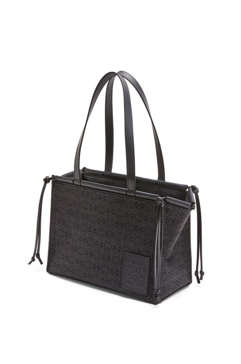 Bolso Tote Loewe Small Cushion Tote in Anagram jacquard and calfskin Mujer Negras | 835NGWIQT