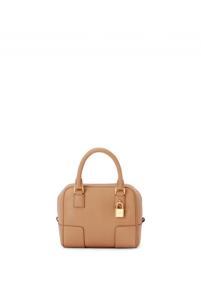 Bolsos Mini Loewe Amazona 16 Square bag in nappa calfskin Mujer Warm Desert | 659GLVMDZ