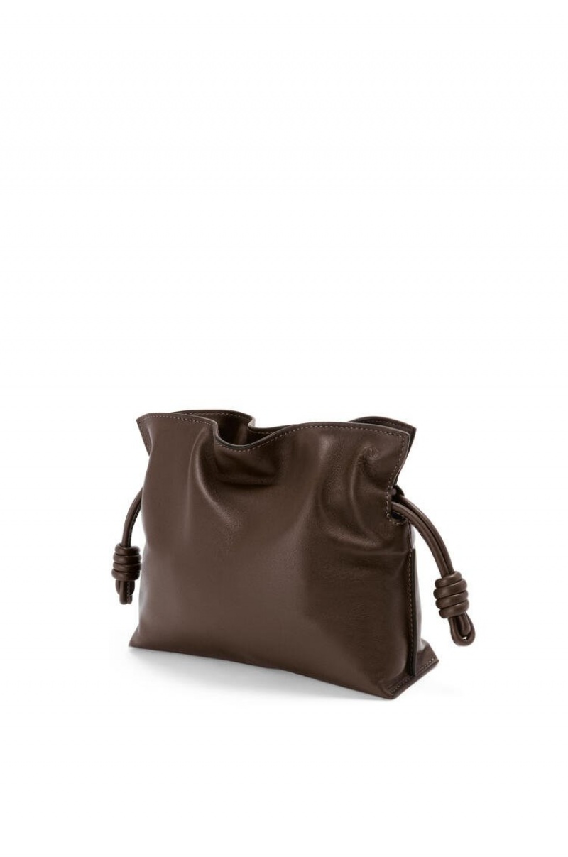 Bolsos Mini Loewe Mini Flamenco clutch in nappa calfskin Mujer Chocolate | 925MPGEFQ