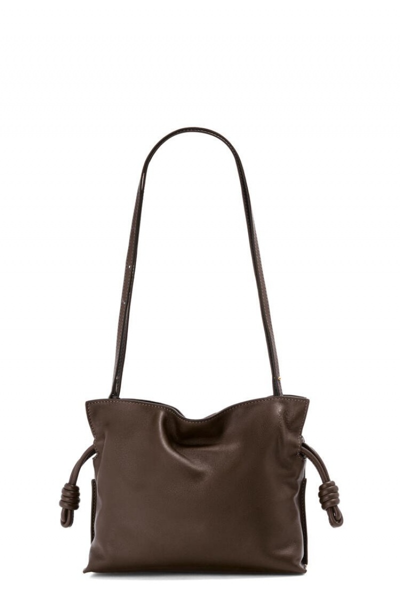 Bolsos Mini Loewe Mini Flamenco clutch in nappa calfskin Mujer Chocolate | 925MPGEFQ