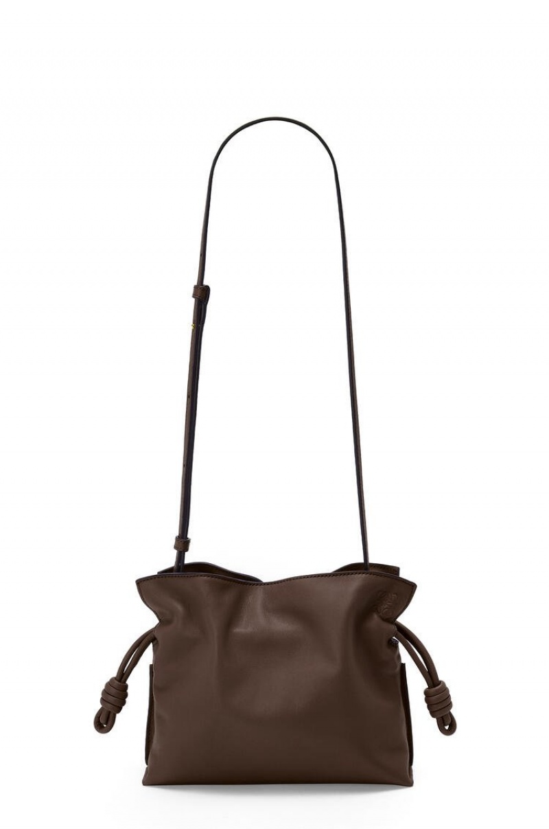 Bolsos Mini Loewe Mini Flamenco clutch in nappa calfskin Mujer Chocolate | 925MPGEFQ