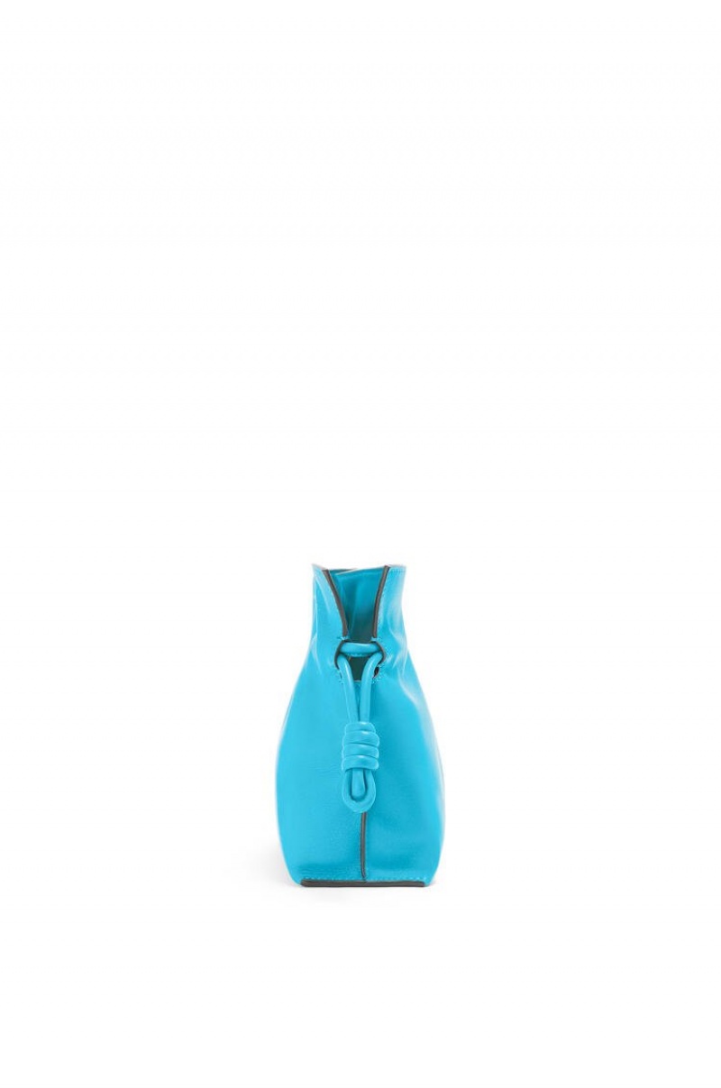 Bolsos Mini Loewe Mini Flamenco clutch in nappa calfskin Mujer Cyan | 374ROXBEJ