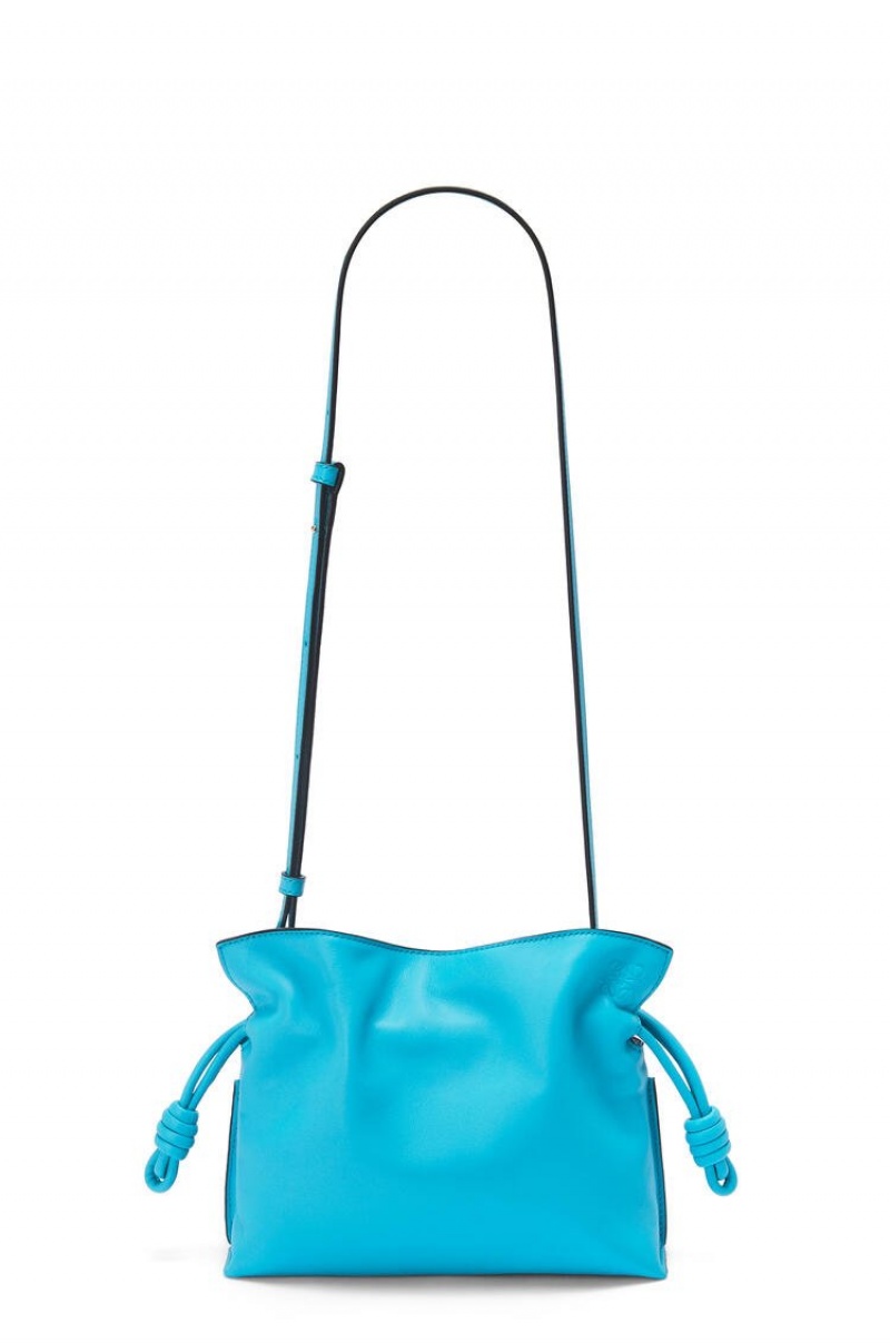 Bolsos Mini Loewe Mini Flamenco clutch in nappa calfskin Mujer Cyan | 374ROXBEJ