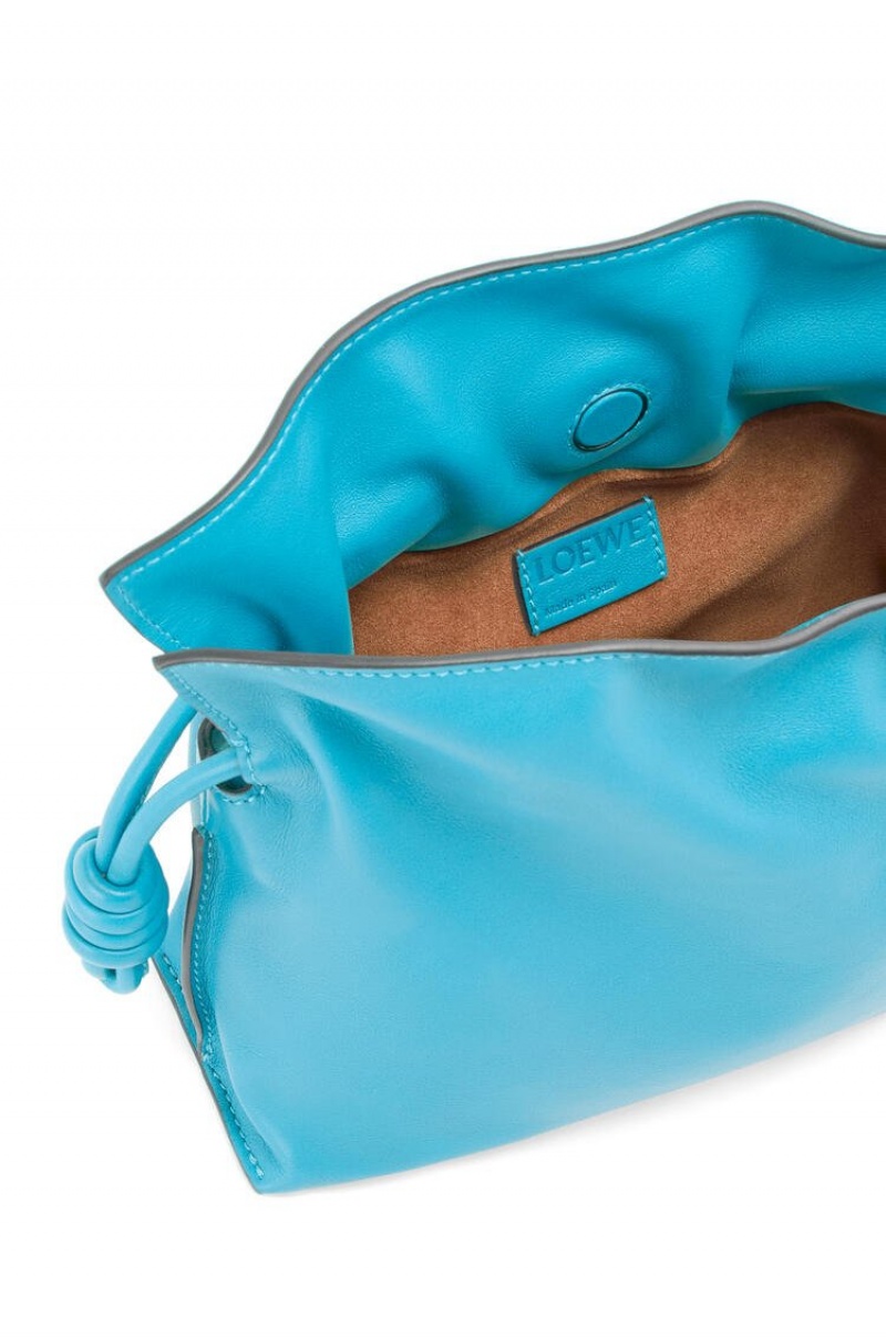 Bolsos Mini Loewe Mini Flamenco clutch in nappa calfskin Mujer Cyan | 374ROXBEJ