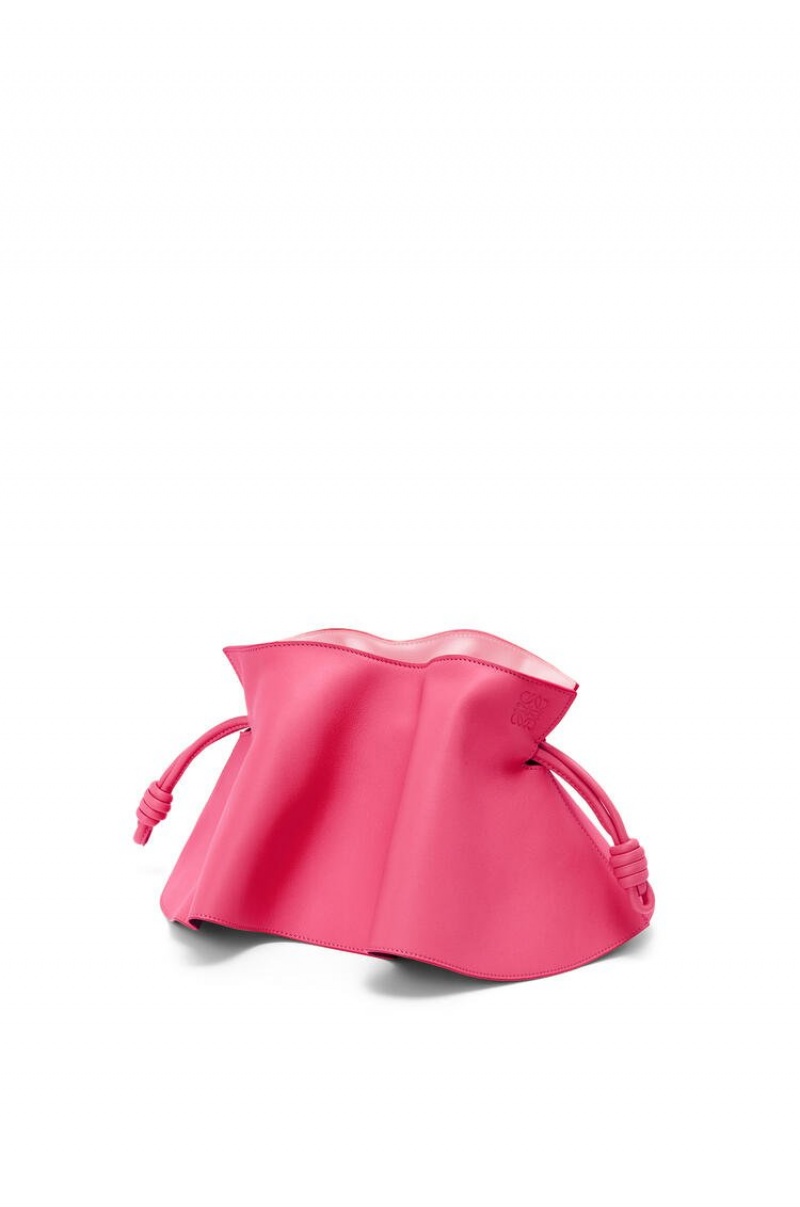 Bolsos Mini Loewe Mini Flamenco petal clutch in nappa calfskin Mujer Fucsia | 137QYIEZG