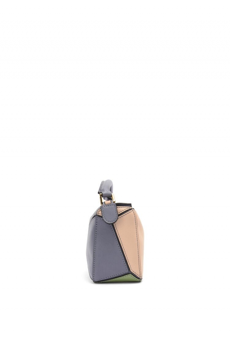 Bolsos Mini Loewe Mini Puzzle bag in classic calfskin Mujer Gris | 416CNGEFM