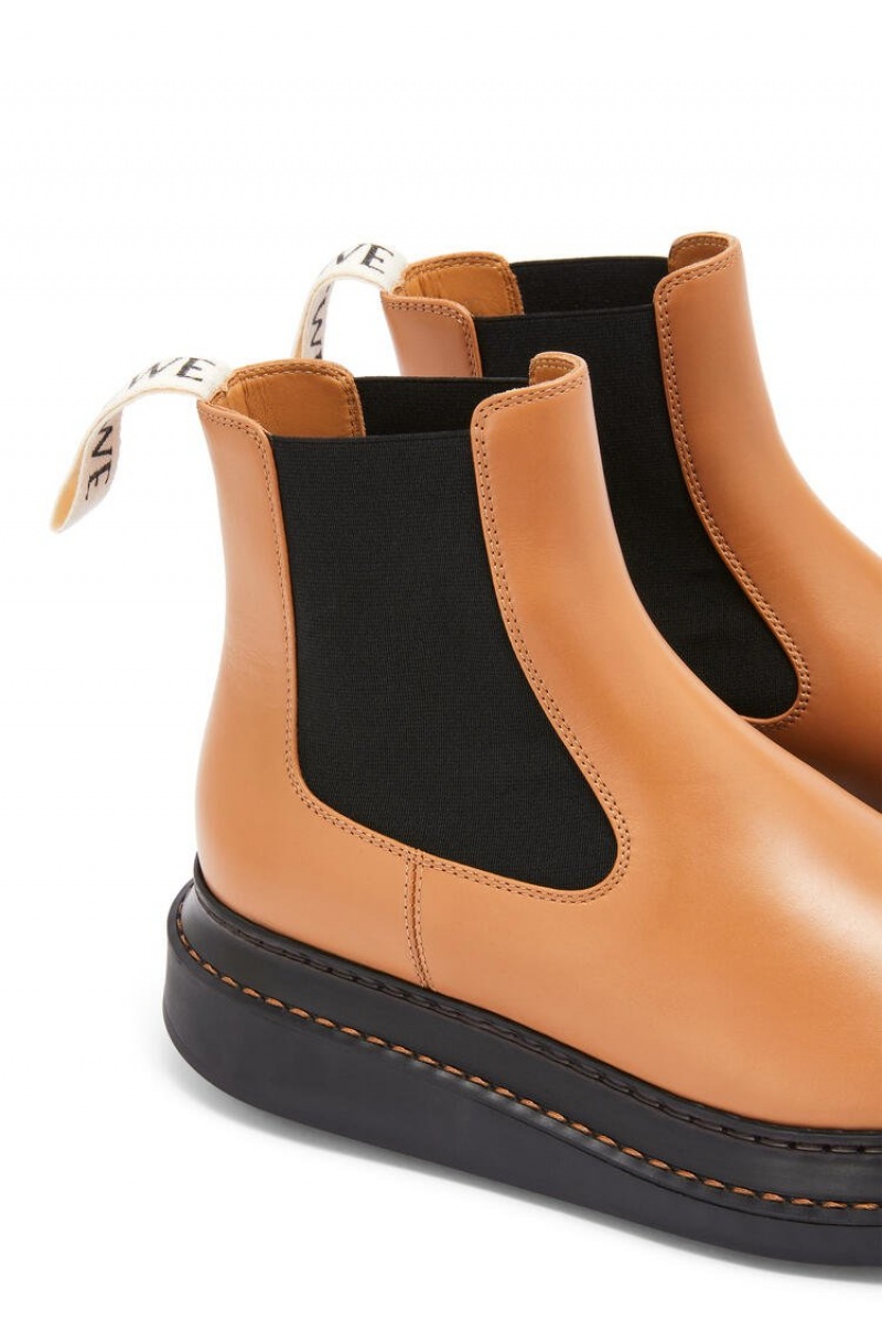 Boots & Ankle Boots Loewe Chelsea boot in calfskin Mujer Desert | 927HDFXLK