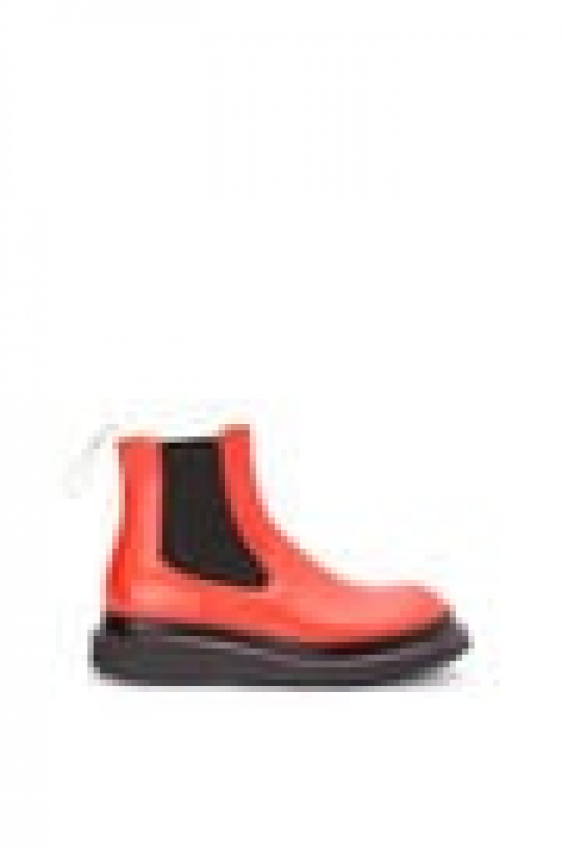 Boots & Ankle Boots Loewe Chelsea boot in calfskin Mujer Rojas Naranjas | 513PWMJXN