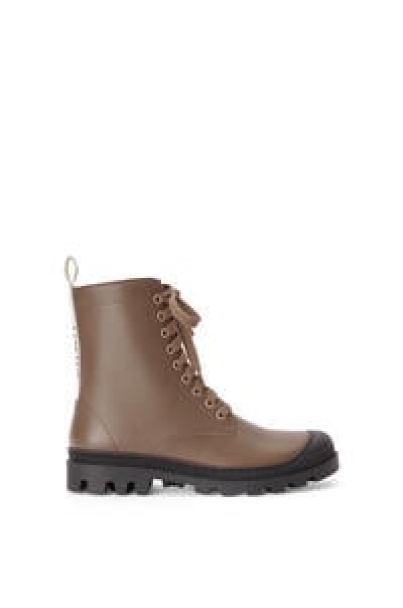 Boots & Ankle Boots Loewe Combat boot in calfskin Mujer Tan | 963ZGFHUB