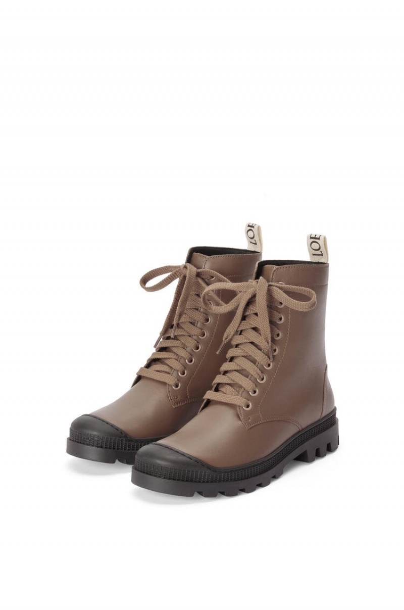 Boots & Ankle Boots Loewe Combat boot in calfskin Mujer Kaki Verde | 780KBDYJU