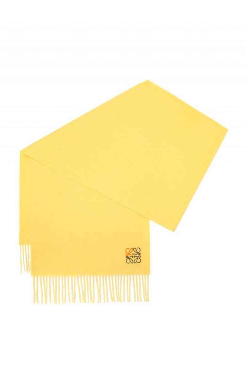 Bufandas Loewe Anagram scarf in cashmere Mujer Amarillo | 397MVRWGE