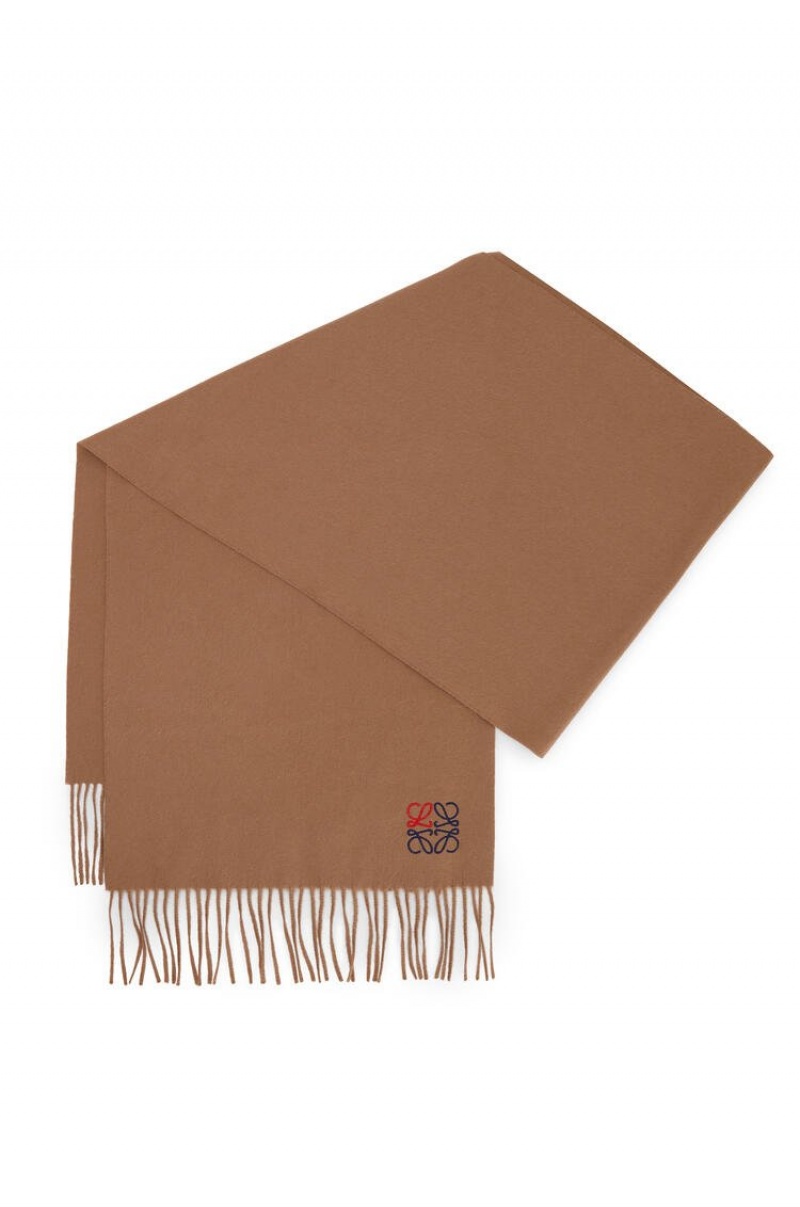 Bufandas Loewe Anagram scarf in cashmere Mujer Camel | 105MXQVUT