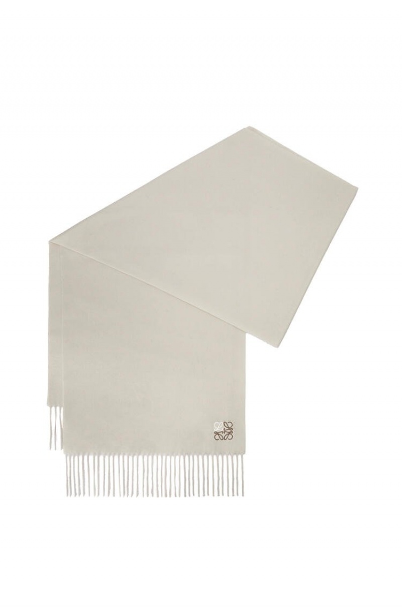 Bufandas Loewe Anagram scarf in cashmere Hombre Beige | 758UBWDAK