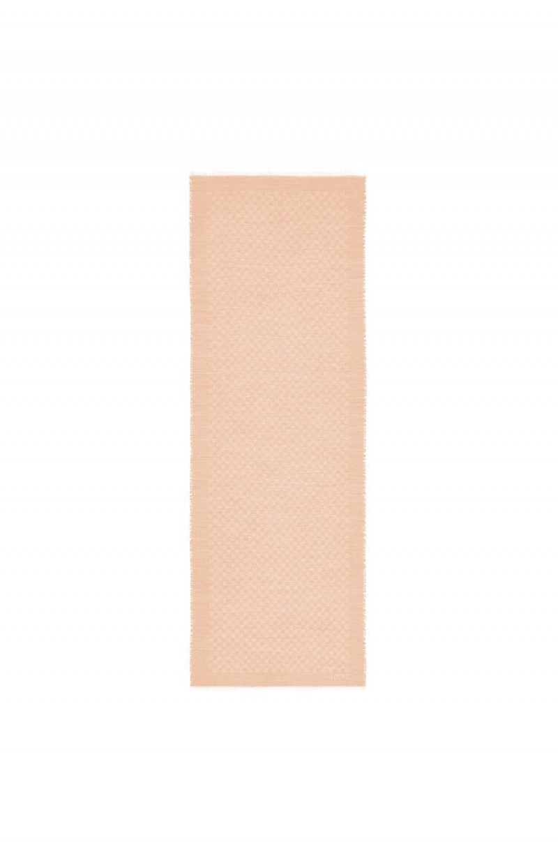 Bufandas Loewe Anagram scarf in wool and silk Hombre Nude | 260IOWAKU