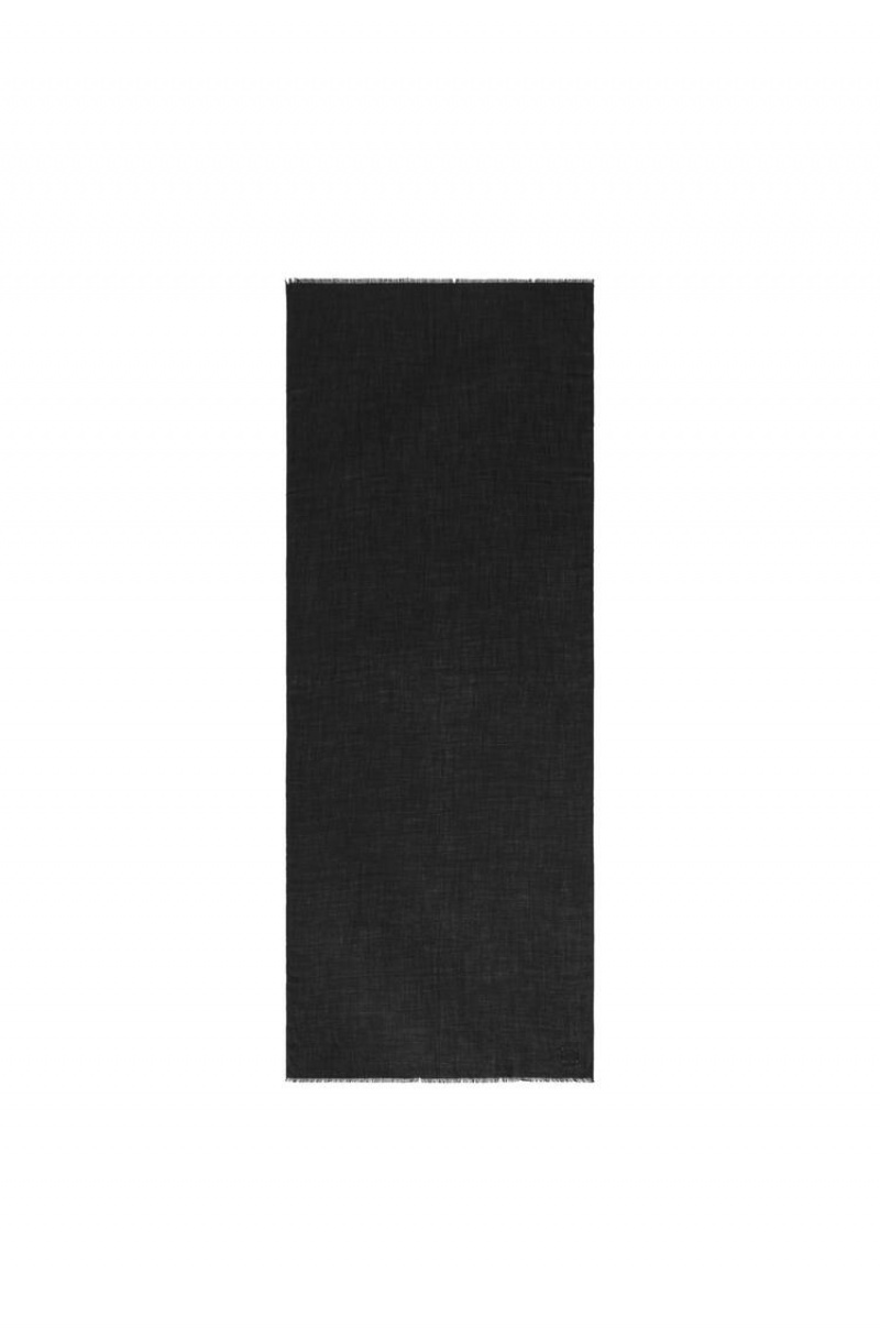 Bufandas Loewe Scarf in cashmere Hombre Negras | 365AGIMQW