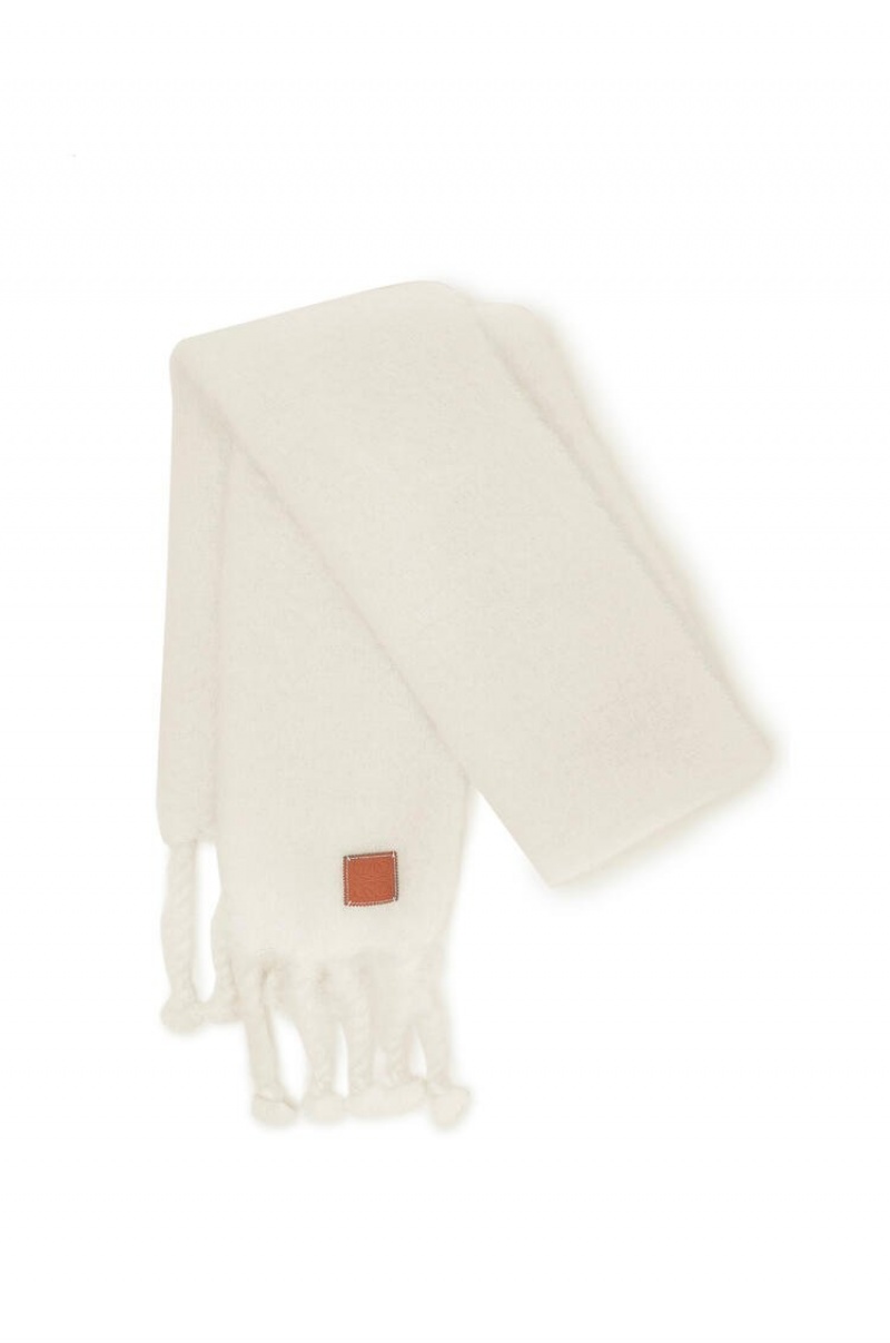 Bufandas Loewe Scarf in mohair and wool Mujer Blancas | 192ZBEKMO