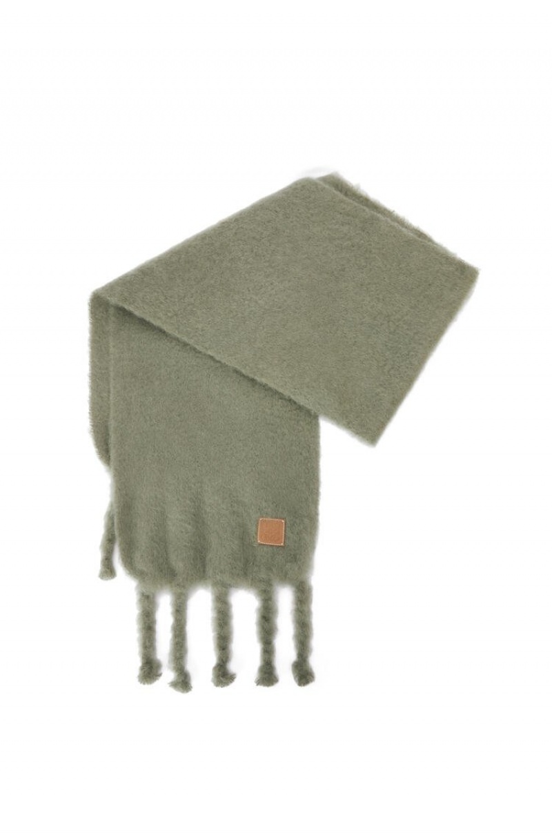 Bufandas Loewe Scarf in mohair and wool Hombre Verde Oliva | 120TMORYK