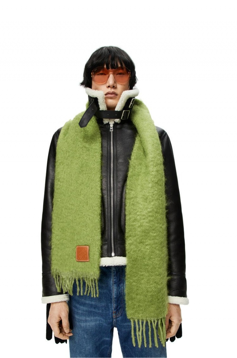 Bufandas Loewe Scarf in wool and mohair Mujer Verde | 305RIJZME