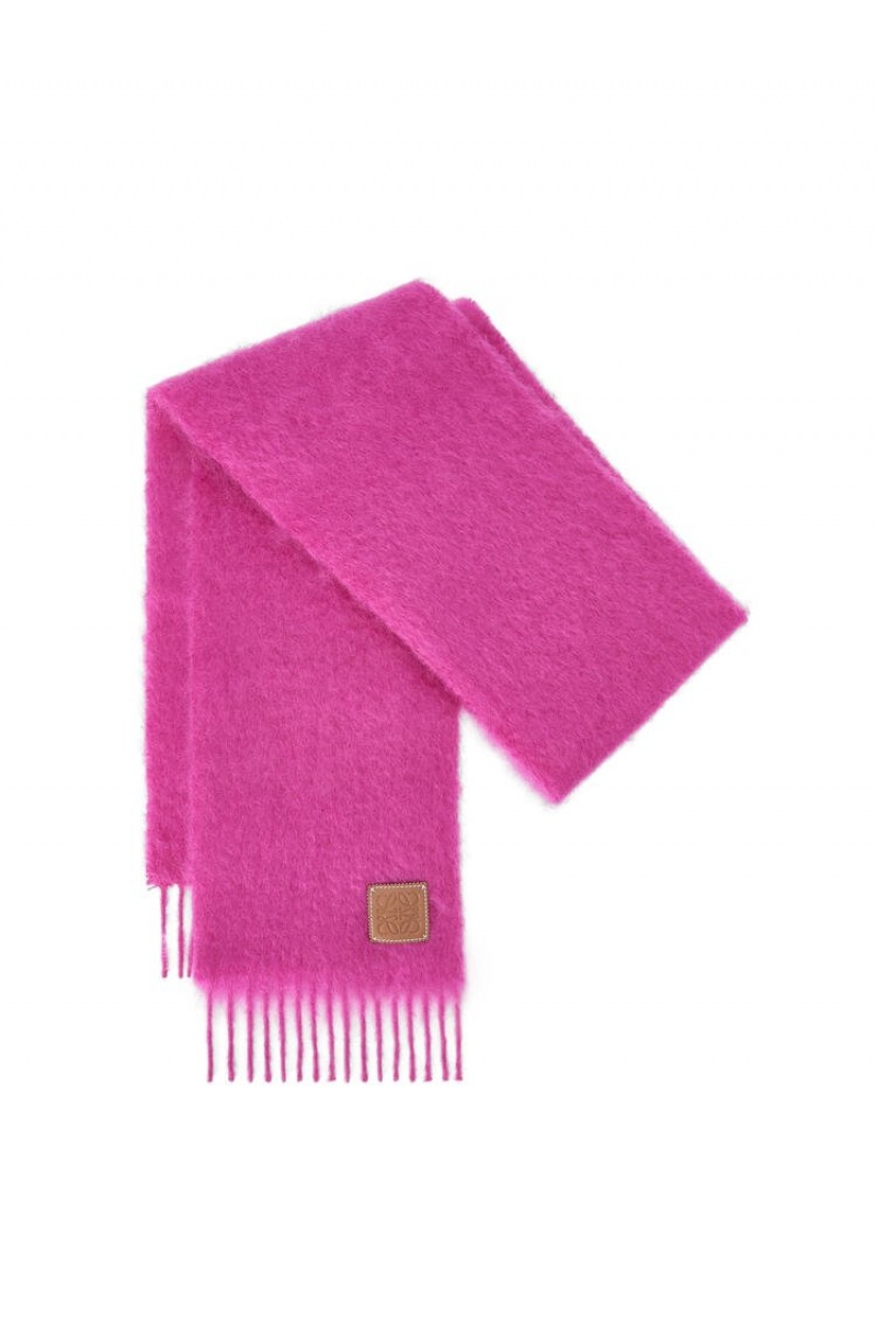 Bufandas Loewe Scarf in wool and mohair Mujer Rosas | 085JFAWOZ