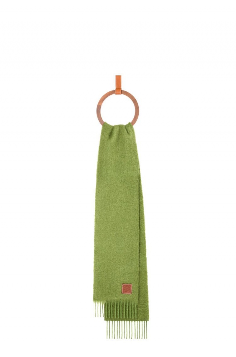 Bufandas Loewe Scarf in wool and mohair Hombre Verde | 735IHJTWL