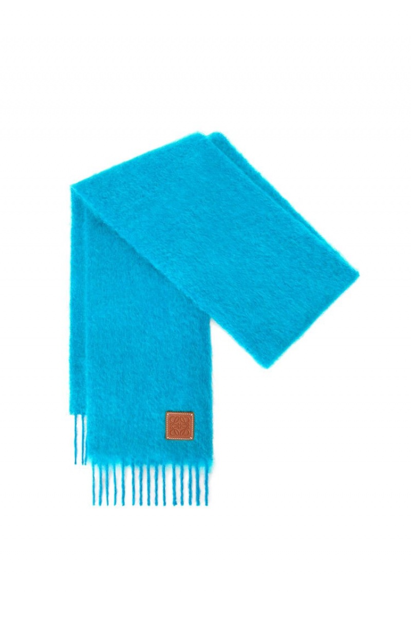 Bufandas Loewe Scarf in wool and mohair Hombre Azules | 642AZLVRK