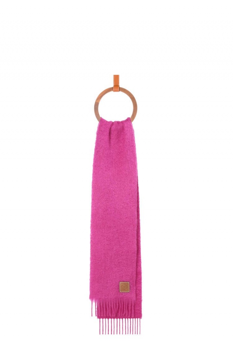 Bufandas Loewe Scarf in wool and mohair Hombre Rosas | 147UIDWVF