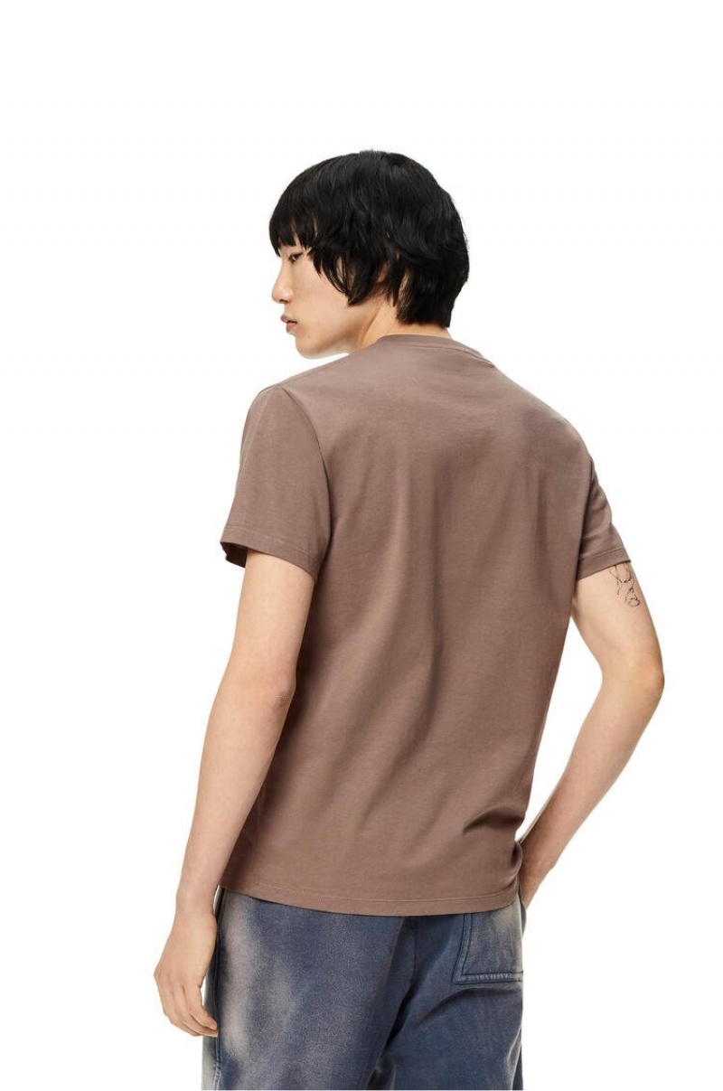 Camiseta Loewe Anagram T-shirt in cotton Hombre Gris | 170MIETGO