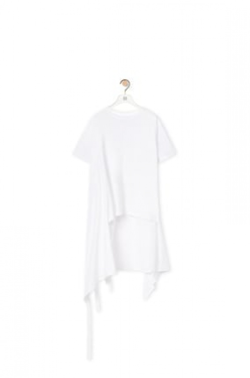 Camiseta Loewe Flag T-shirt in cotton Hombre Blancas | 512HZJGVY