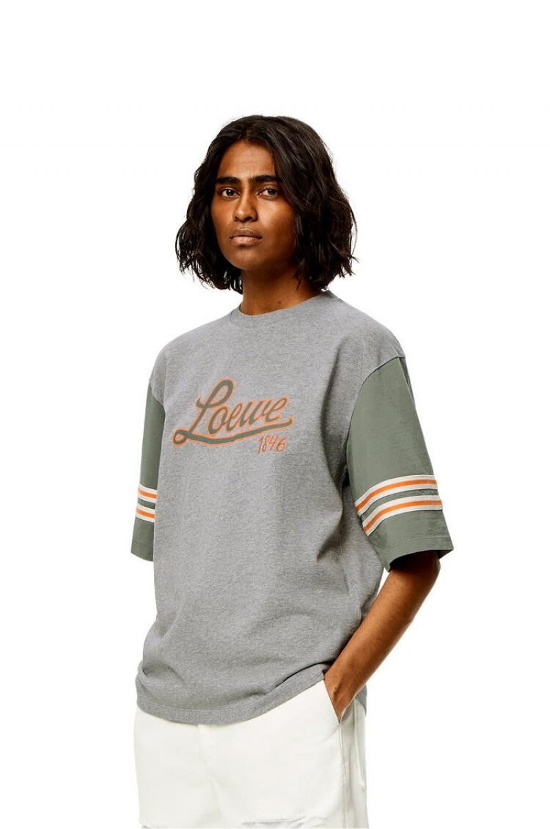 Camiseta Loewe LOEWE T-shirt in cotton Mujer Gris | 928ULIFGN