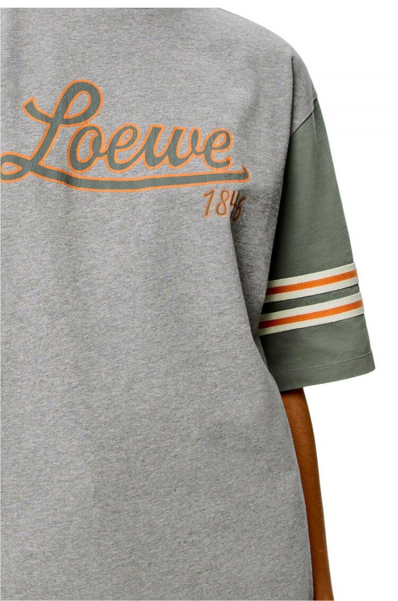 Camiseta Loewe LOEWE T-shirt in cotton Mujer Gris | 928ULIFGN