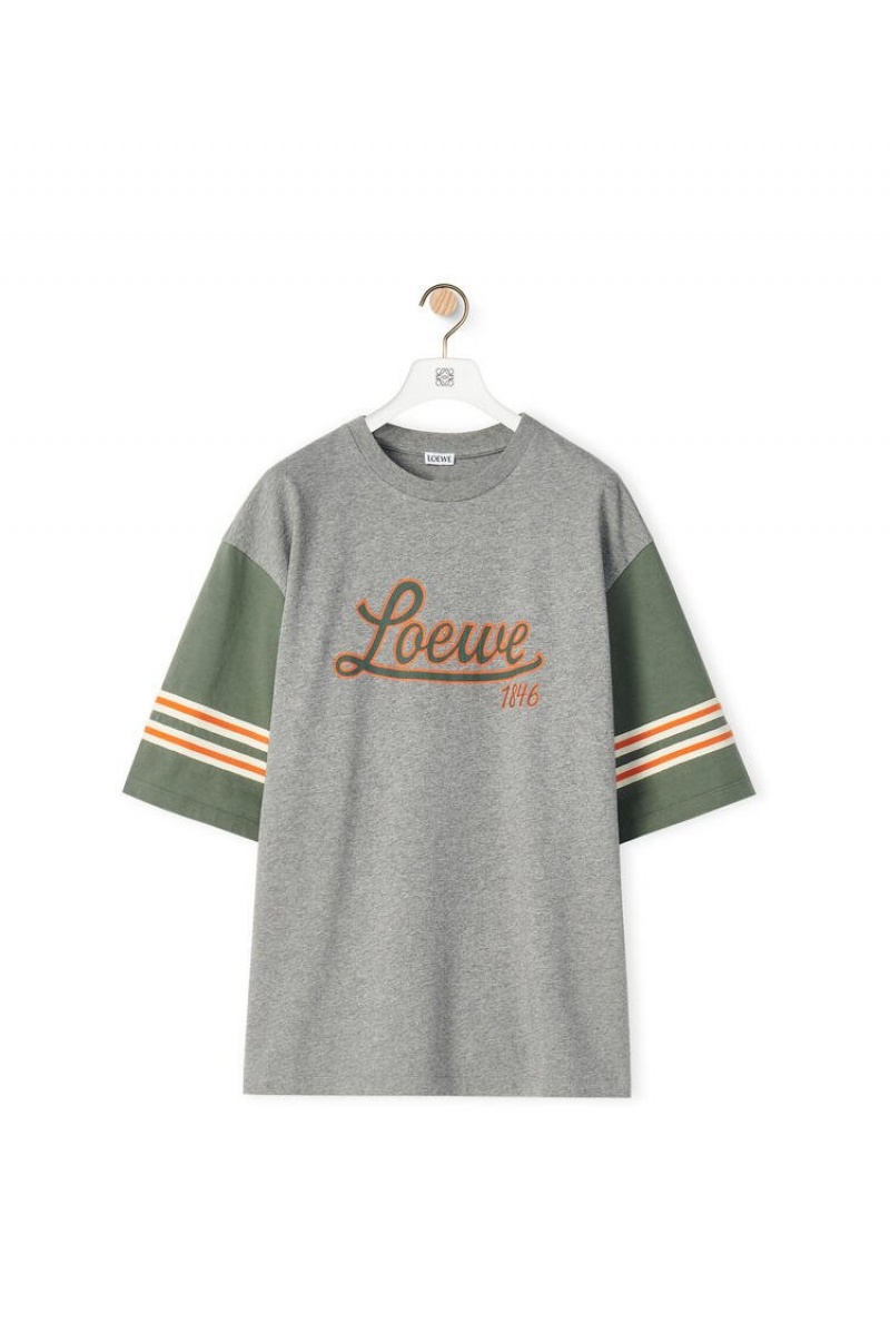 Camiseta Loewe LOEWE T-shirt in cotton Mujer Gris | 928ULIFGN