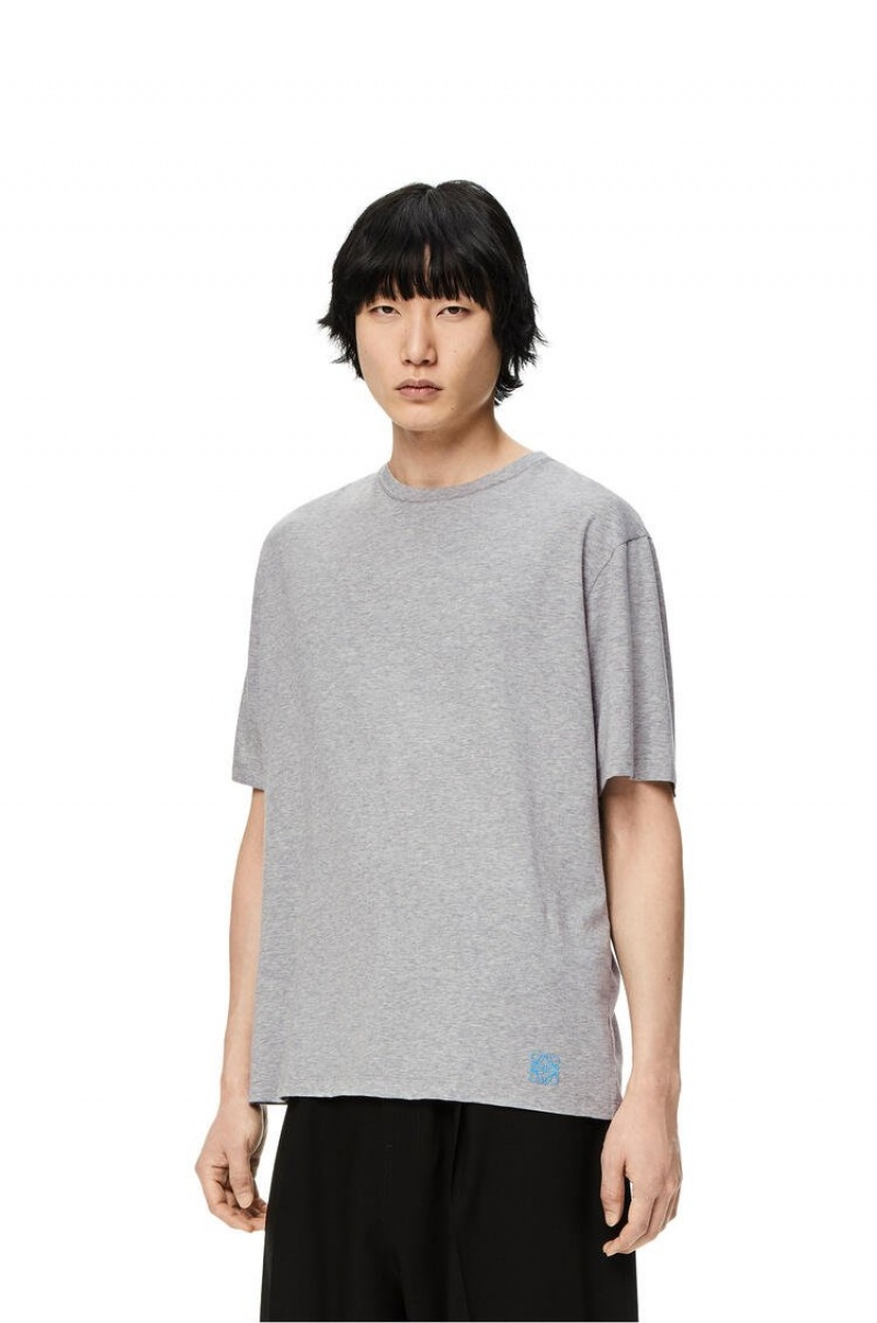 Camiseta Loewe Shaving print T-shirt in cotton Hombre Gris | 260MBOTJR