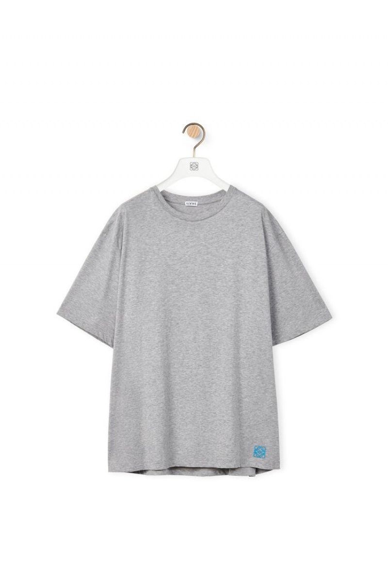 Camiseta Loewe Shaving print T-shirt in cotton Hombre Gris | 260MBOTJR