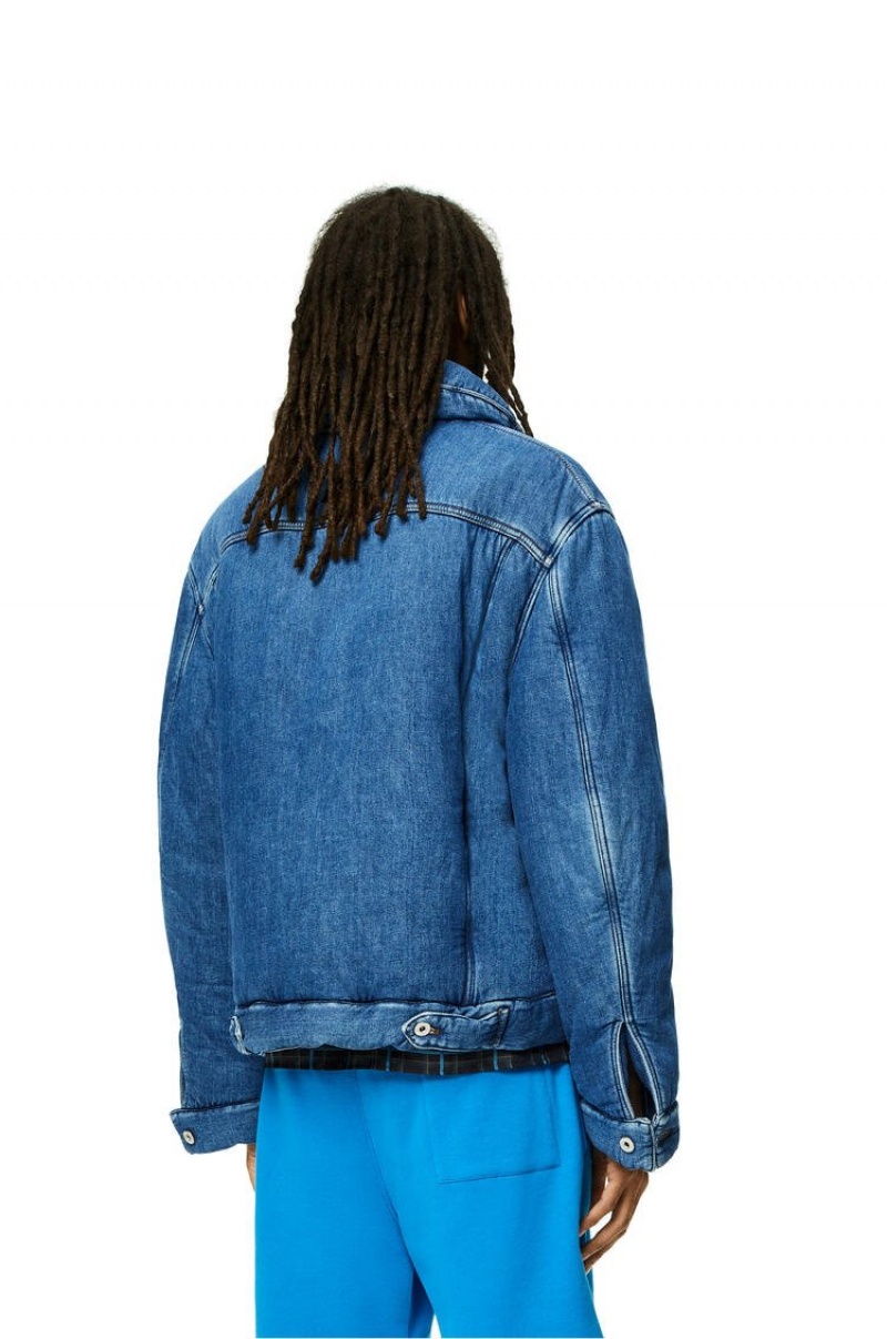 Chaquetas Loewe Acolchado jacket in denim Hombre Indigo Azules | 134PXWJIK