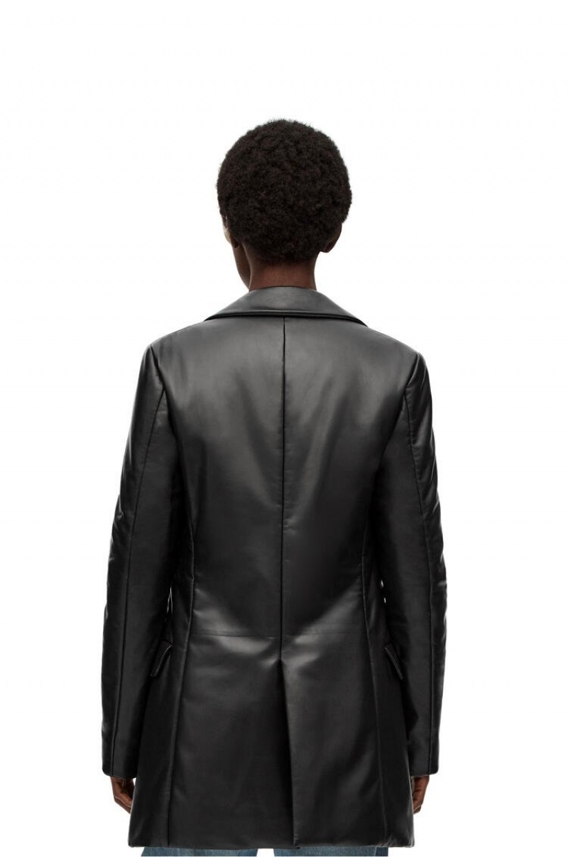 Chaquetas Loewe Acolchado tailored jacket in nappa Mujer Negras | 834TIQEBP