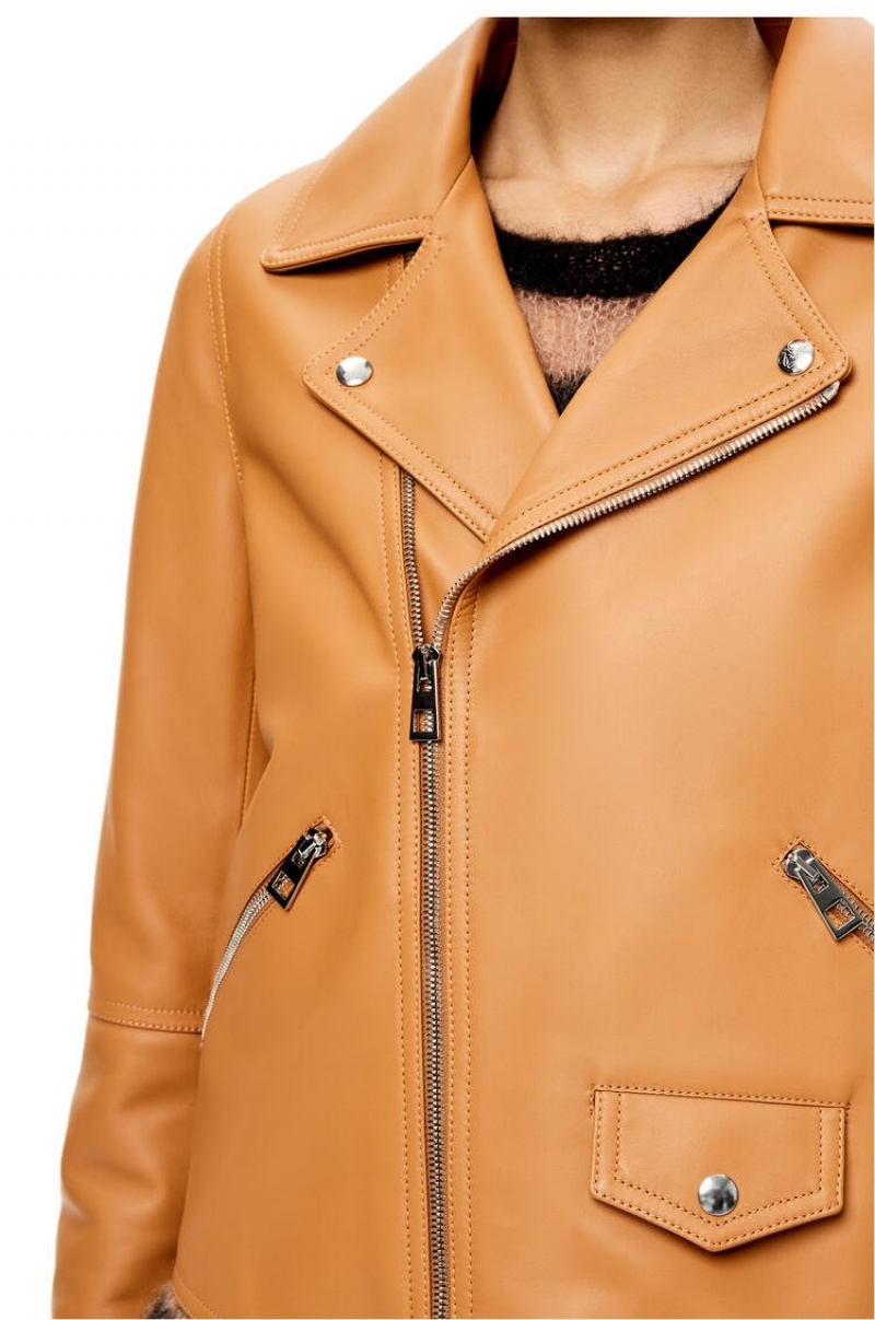 Chaquetas Loewe Ciclismo jacket in nappa Mujer Warm Desert | 421SQIZXD