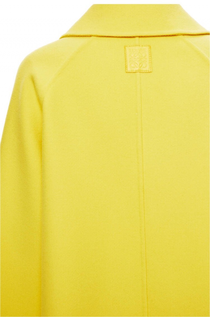 Chaquetas Loewe Corta jacket in wool and cashmere Mujer Amarillo | 940QULDAB