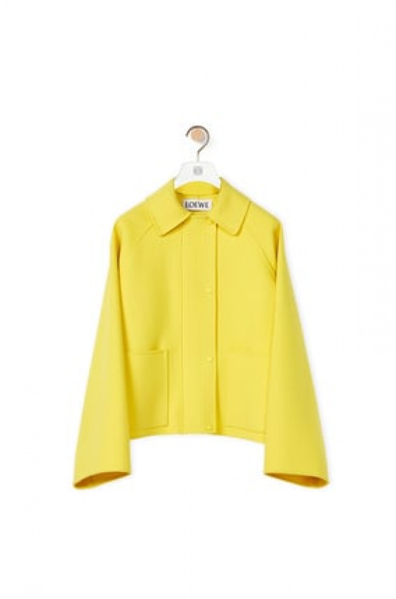 Chaquetas Loewe Corta jacket in wool and cashmere Mujer Amarillo | 940QULDAB